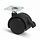 Schwarze Möbelrolle mit Bremse 40 mm - 27x27