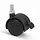 Schwarze Möbelrolle mit Bremse 40 mm - M8 - 25 kg