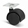 Schwarze Möbelrolle 40 mm - Platte - 25 kg