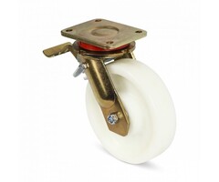 Schwerlast Lenkrolle aus Polyamid mit Bremse 200 mm - 1300 kg