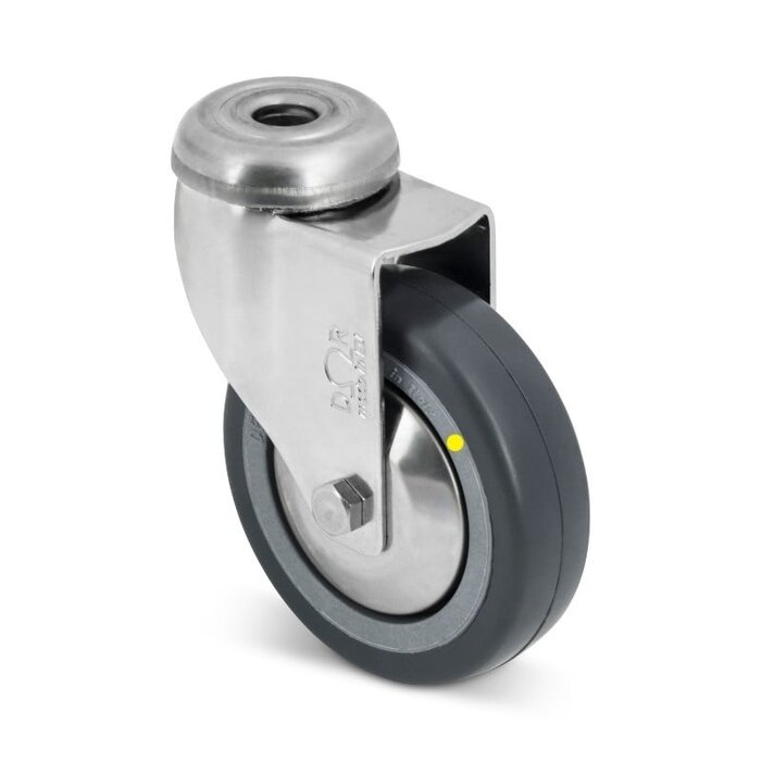 Derby Ruote ESD Edelstahl Lenkrolle 80 mm - Polyurethan - 50 kg