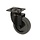 Schwarze Lenkrolle 100 mm - Platte - 80 kg
