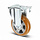 PU Bockrolle 160 mm braun konvex - 510 kg