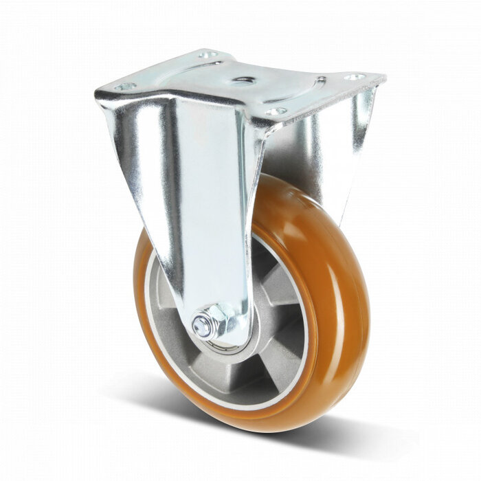 PU Bockrolle 160 mm braun konvex - 510 kg