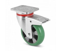 Ergonomische Polyurethan Lenkrolle mit Bremse 160 mm - 500 kg