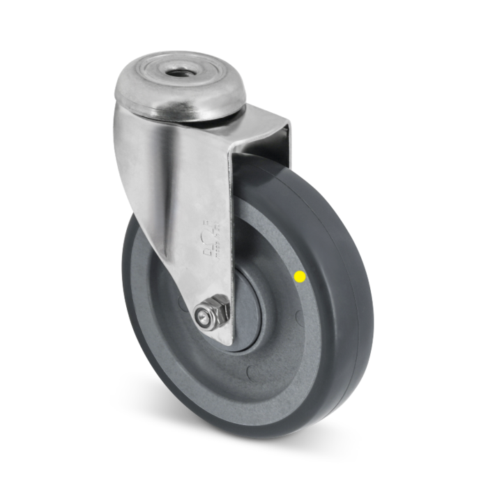 Derby Ruote ESD Edelstahl Lenkrolle 100 mm - Polyurethan - 80 kg