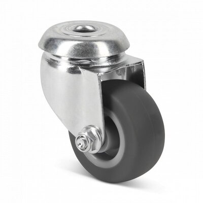 Gummilenkrolle 50 mm - Bolzenloch - 50 kg
