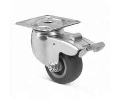 TPR-Gummi Lenkrolle mit Bremse 50 mm - 50 kg