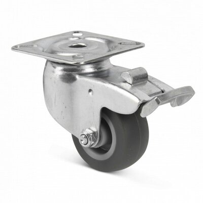 Apparate Lenkrolle mit Bremse 50 mm - Platte - 50 kg