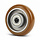 Balliges Polyurethanrad 100 mm - Kugellager 15 mm - 270 kg