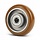 PU Rad 125 mm ballig - Bohrung 20 mm - 310 kg