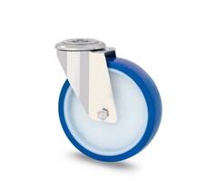 Edelstahl Lenkrolle 80 mm PU - 120 kg