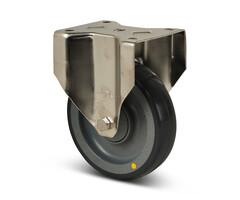 ESD-Polyurethan-Bockrolle 125 mm - Edelstahl - 200 kg