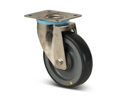 Derby Ruote ESD-Polyurethan-Lenkrolle 125 mm - Edelstahl - 200 kg