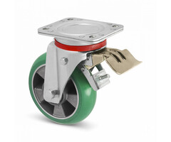 PU Lenkrolle mit Bremse 200 mm - 700 kg