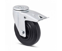 Vollgummi Lenkrollen mit Bremse 125 mm - 100 kg