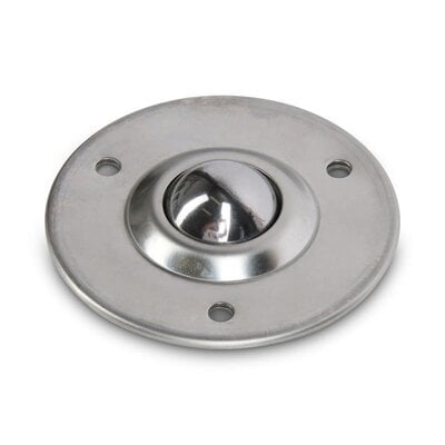 Kugelrolle 25,4 mm - Edelstahlblech-Gehäuse und Edelstahlkugel - 55 kg
