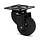 Schwarze Lenkrolle 50 mm - Kugellager - Platte - 50 kg