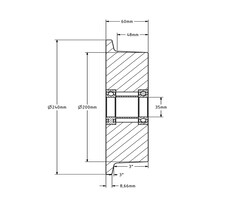 Spurkranzrad Stahl 200 mm - 2500 kg