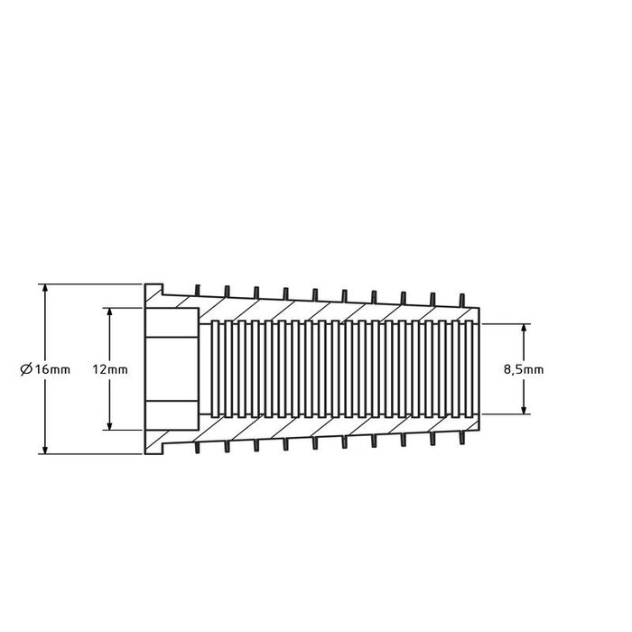 Kontermutter M10 x 25 mm
