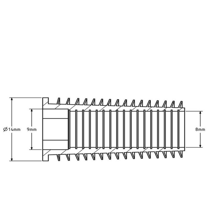 Kontermutter M8 x 25 mm