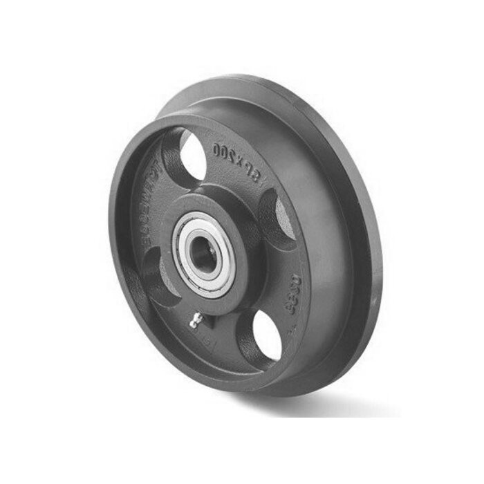 Grauguss Spurkransrad 150 mm - Kugellager 20 mm - 1000 kg