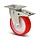 PU Lenkrolle mit Bremse 80 mm - Rollenlager - 130 kg