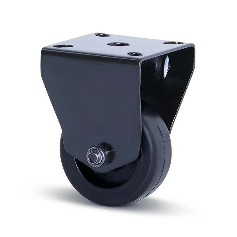 Schwarze Lenkrolle 50 mm - Kugellager - Platte - 50 kg - Copy