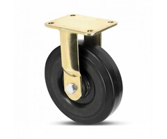 Elastisch Gummi Schwerlast-Bockrolle 200 mm - 550 kg