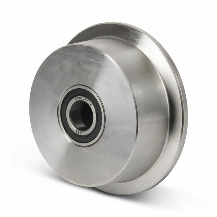 Stahl-Spurkranzrad 100 mm - Kugellager 25 mm - 1200 kg