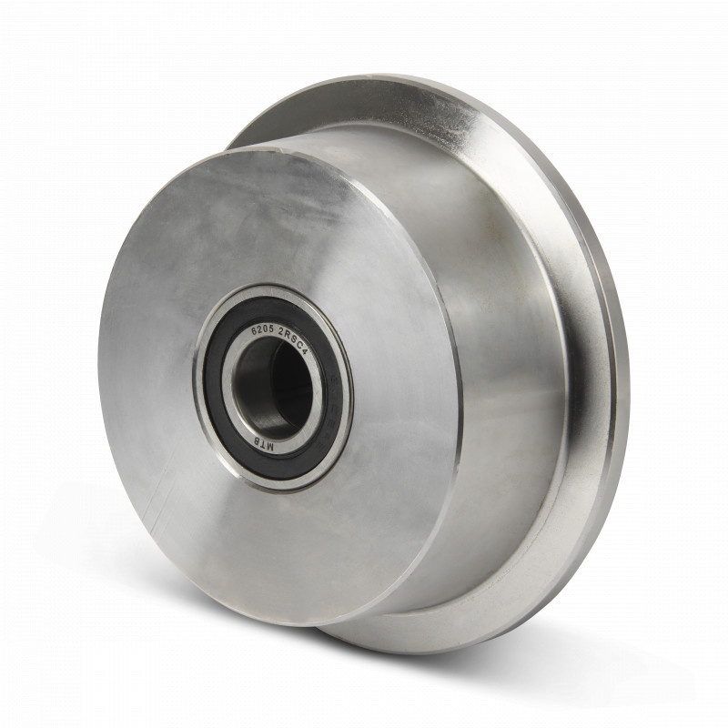Stahl-Spurkranzrad 100 mm - Kugellager 25 mm - 1200 kg
