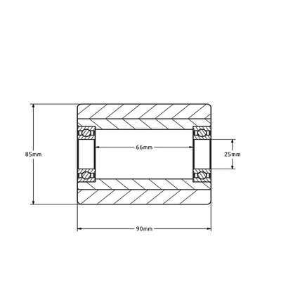 PU Palettenroller 85x90 mm - Kugellager - 900 kg