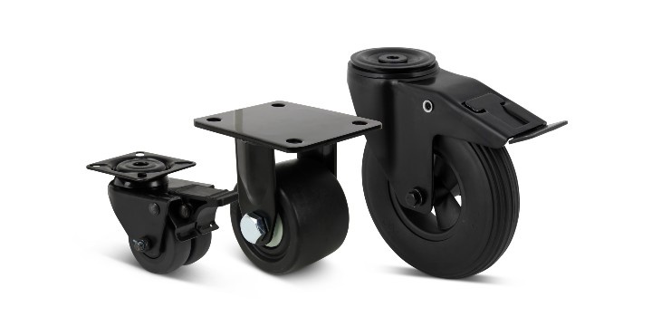 Stilvoll und praktisch: Schwarze Lenkrollen