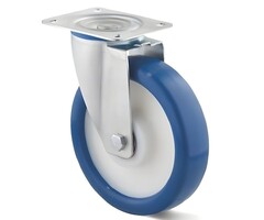 Edelstahl PU Lenkrolle 160 mm - 450 kg