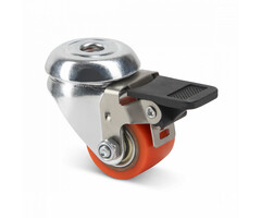 PU Lenkrollen mit Bremse 35 mm - 100 kg