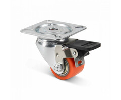 PU Lenkrollen mit Bremse 35 mm - 100 kg