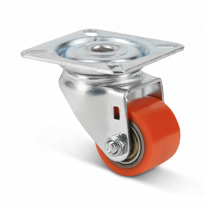 Schwerlast-Lenkrolle 35 mm - Kugellager - Platte - 100 kg