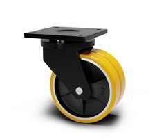 PU Doppel Lenkrolle 200 mm - 2200 kg