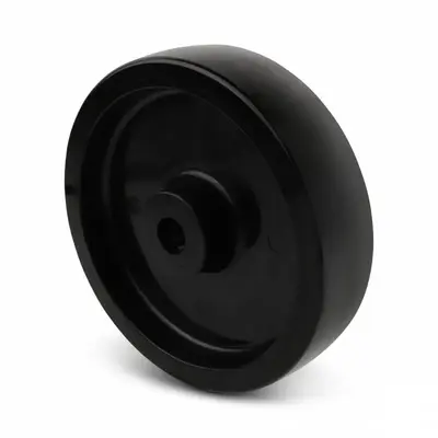 Schwarzes Polyurethanrad 200 mm - Rollenlager 20 mm - 400 kg