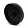 Schwarzes Polyurethanrad 200 mm - Rollenlager 20 mm - 400 kg