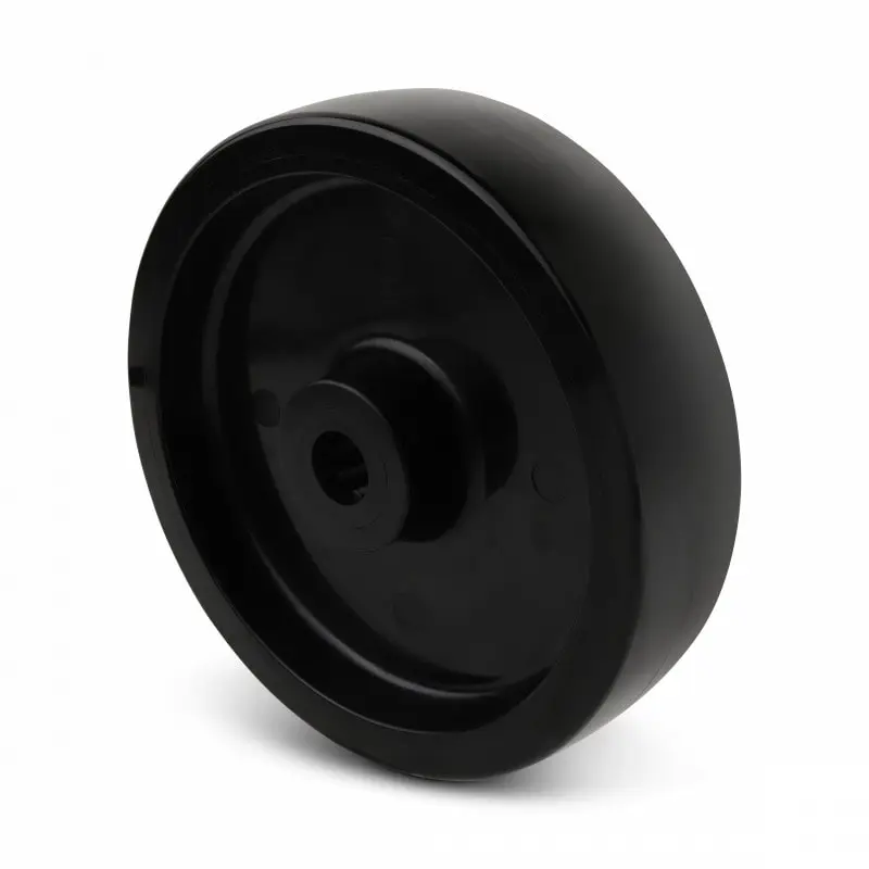 Schwarzes Polyurethanrad 200 mm - Rollenlager 20 mm - 400 kg