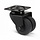 Doppelte schwarze Lenkrolle 50 mm - Platte - 80 kg