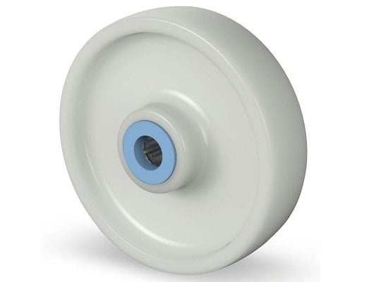 Rad aus rostfreiem Stahl 200 mm - Nylon - Rollenlager - 500 kg
