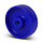 Rad aus rostfreiem Stahl 125 mm - Blaues Polyamid - Rollenlager - 300 kg