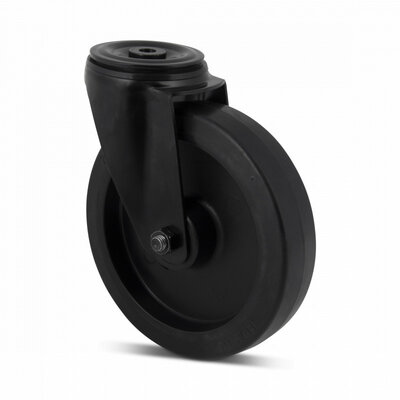 Schwarze Lenkrolle 200 mm - Rollenlager - 400 kg