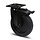 Schwarze Lenkrollen mit Bremse 100 mm - Platte - 80 kg
