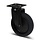 Schwarze Lenkrolle 100 mm - Platte - 80 kg