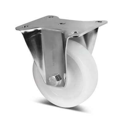 Bockrolle aus Edelstahl 125 mm - Polyamid - 500 kg