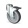 Lenkrollen mit Bremse aus Edelstahl 125 mm - Gummi - 100 kg