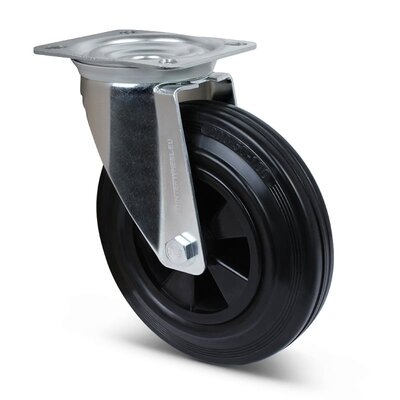 Gummi Lenkrolle 200 mm - Rollenlager - 205 kg